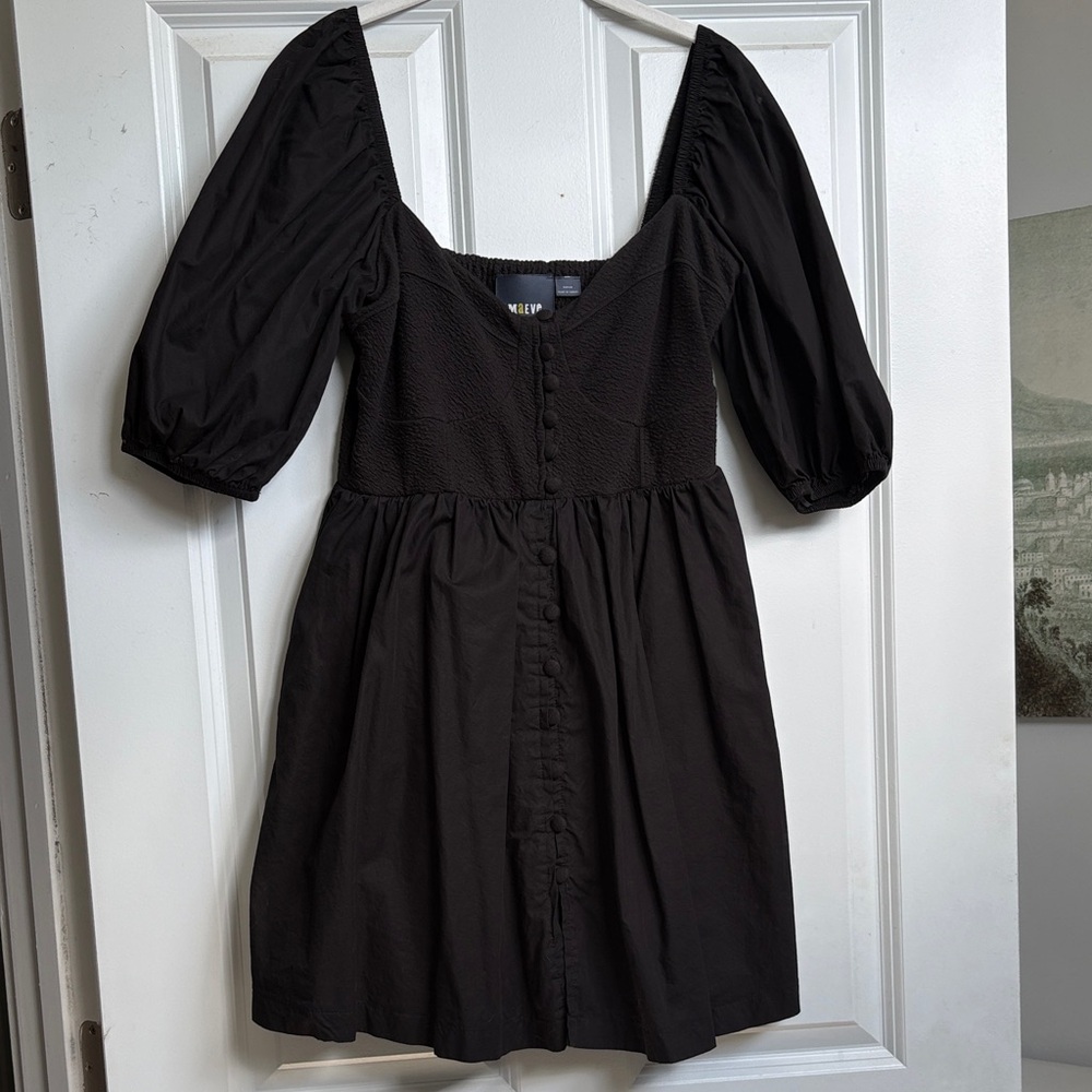 Anthropologie Black Long Sleeve Dress